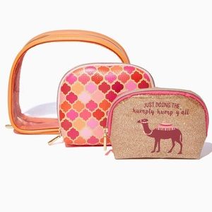 Adorable Camel Cosmetic Travel Makeup bag set